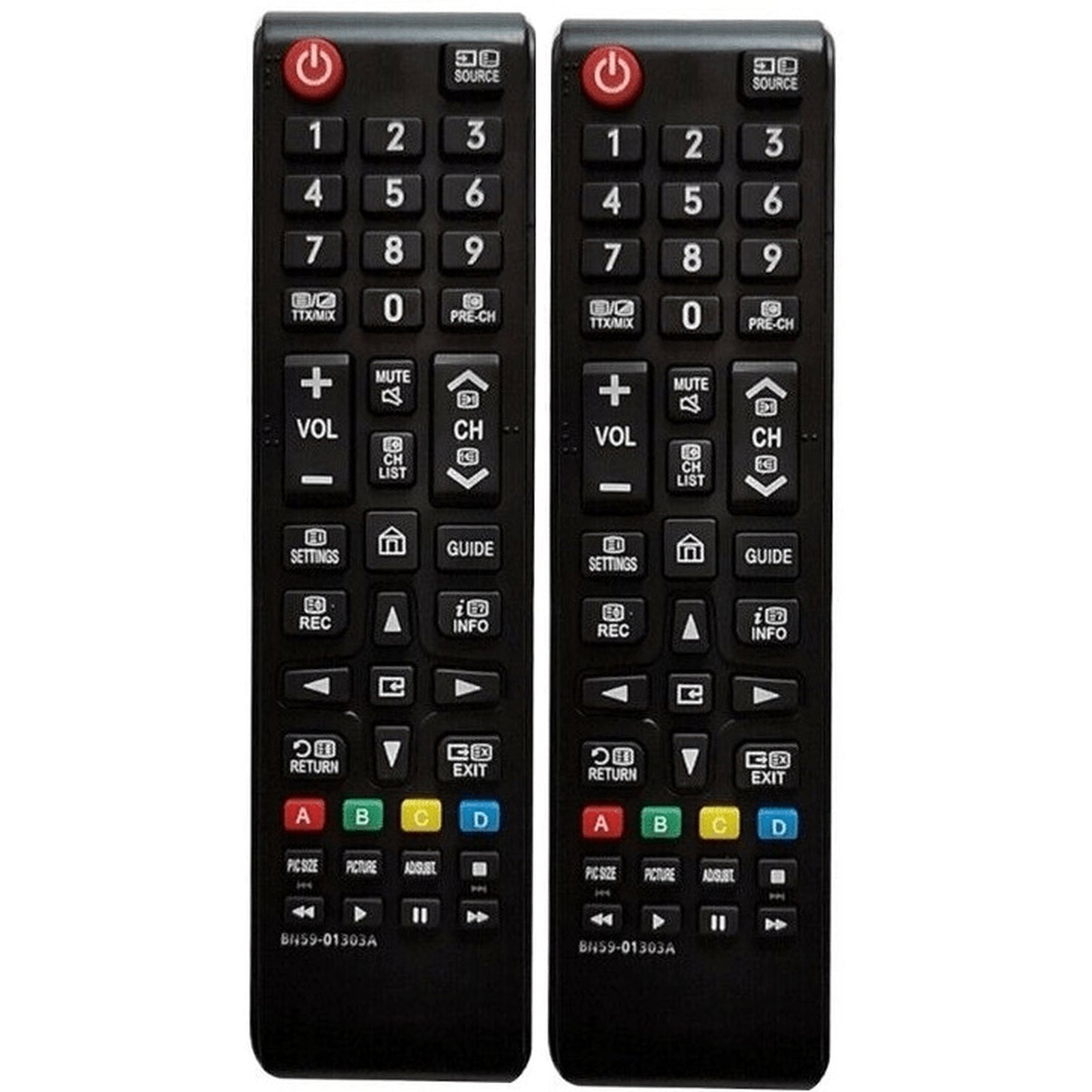 [2 Pack] BN59-01303A Replacement Remote Control for Samsung LCD LED Smart TV – Compatible with NU7100, NU7170, NU7199, N5300, NU7090 Series - Office Catch
