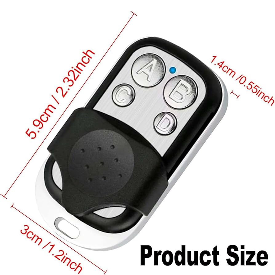 [2 Pack] Universal Garage Door Remote – 4 - Door Control with Rolling Code Security (433MHz Replacement Remote) - Office Catch