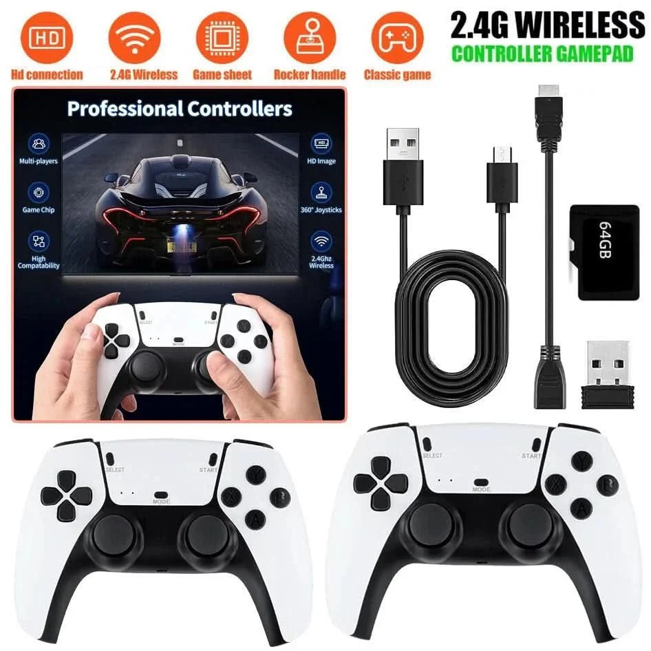 20000+ 4K HDMI TV Video Game Stick Retro Gaming Console w/ 2 Wireless Controller - Office Catch