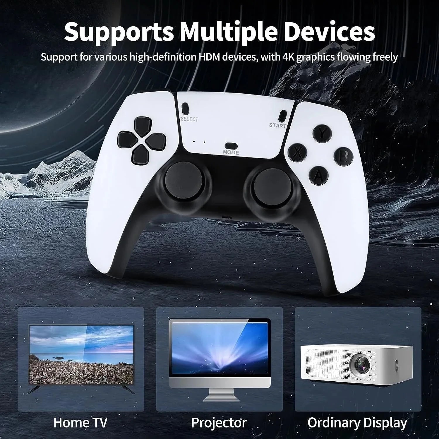 20000+ 4K HDMI TV Video Game Stick Retro Gaming Console w/ 2 Wireless Controller - Office Catch