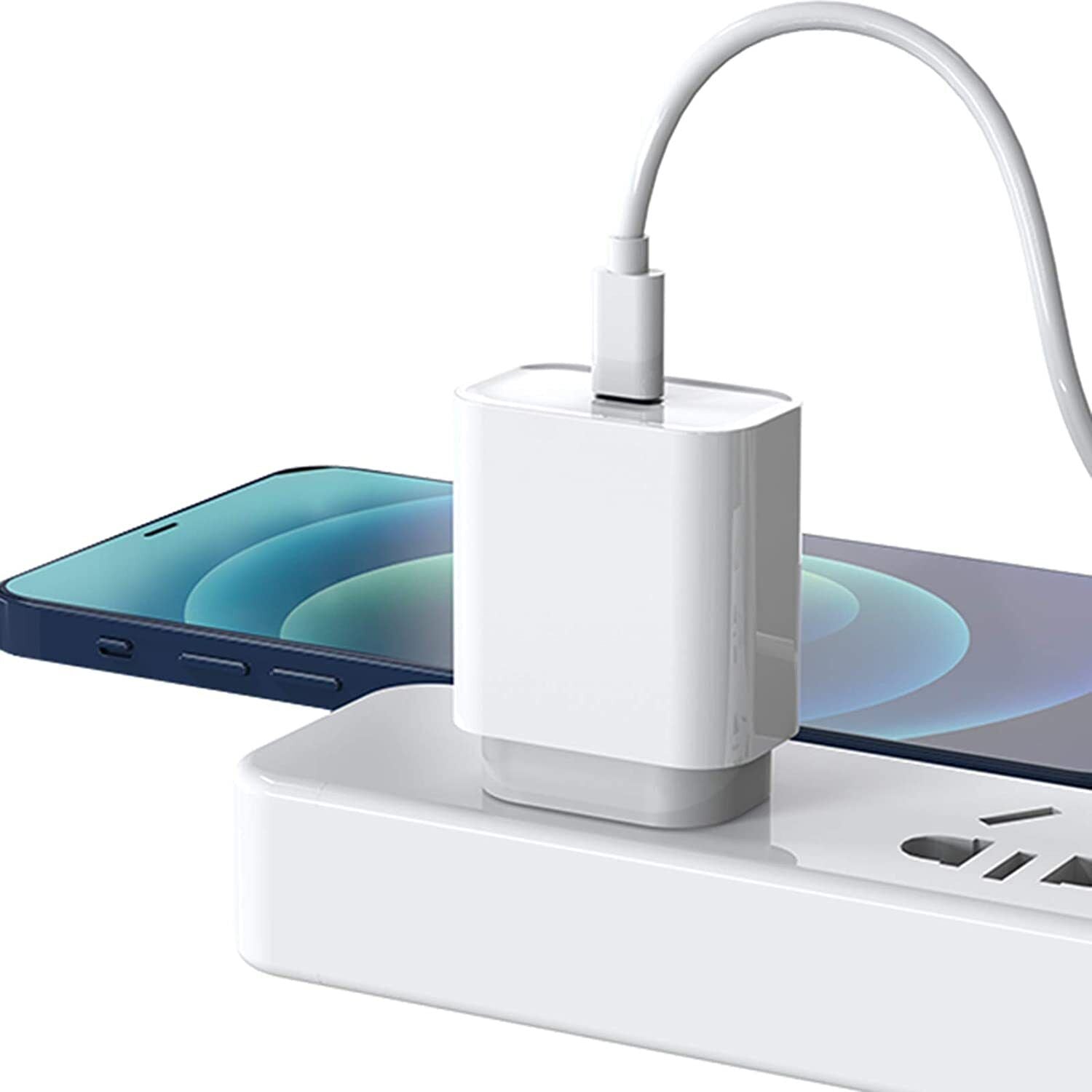 20W Fast Charge USB - C Power Adapter PD Cable For iPhone 14/13/12/11 Pro/XR/iPad - Office Catch