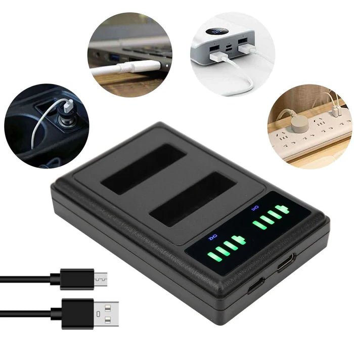 2x EN - EL23 Batteries + LCD Charger for Nikon Coolpix B700, P900, P610, P600, S810C – Replacement Kit - Office Catch