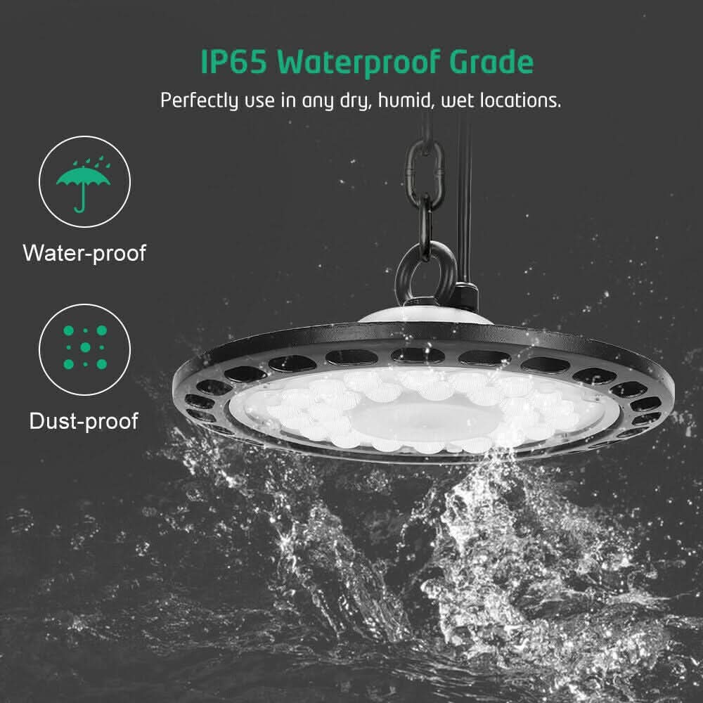 300W LED High Bay Lights (2 - Pack) – UFO Industrial Fixtures | 110LM/W Bright Output - Office Catch