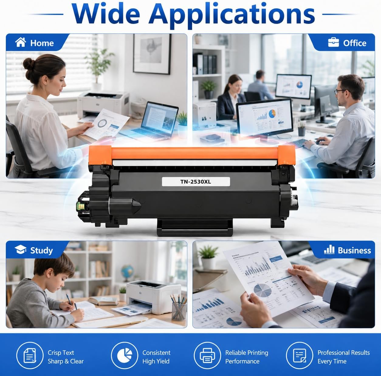 TAVICE TN2530XL Toner Cartridge Compatible with Brother HL-L2400DW/L2445DW/L2460DW/L2464DW
