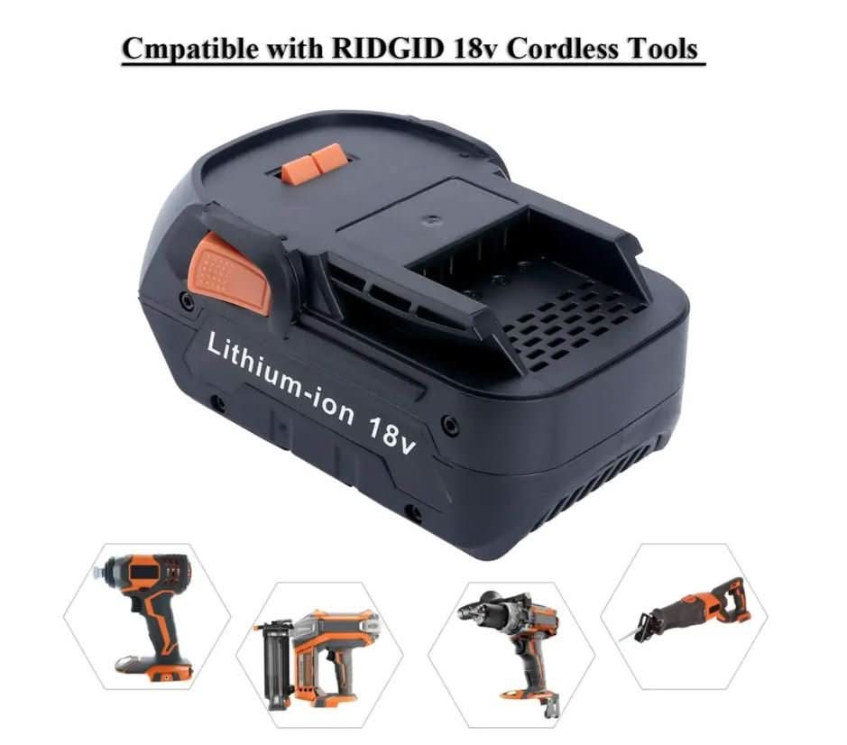 9ah High Capacity Battery for RIDGID AEG 18V R840087 R840086 R840085 L1830R L1850R - Office Catch