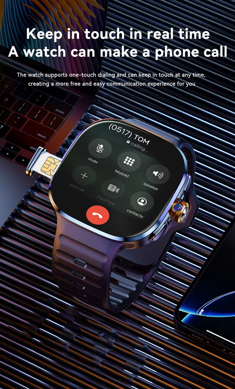 Tavice M99 5G Cellular Smartwatch – AMOLED Display, Rotatable Camera, GPS & Fitness Tracking