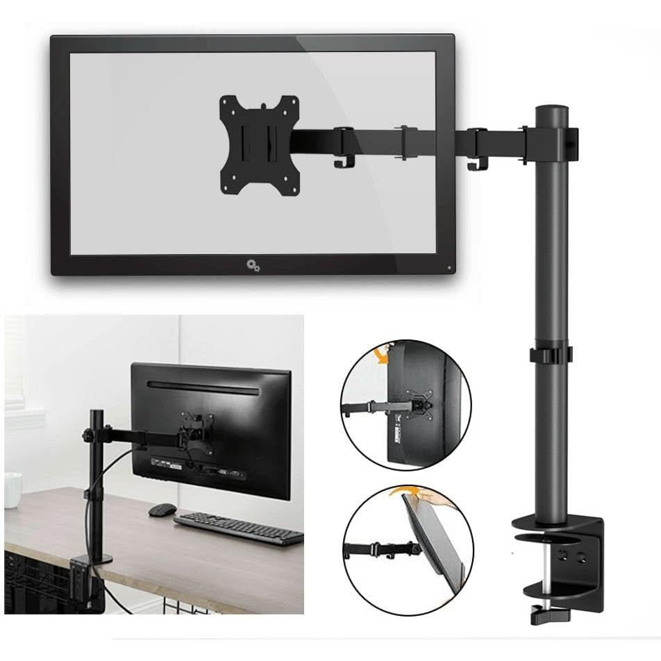 Single Monitor Arm Desk Mount for Screens up to 32" | Adjustable VESA 75x75 / 100x100, 8kg Capacity