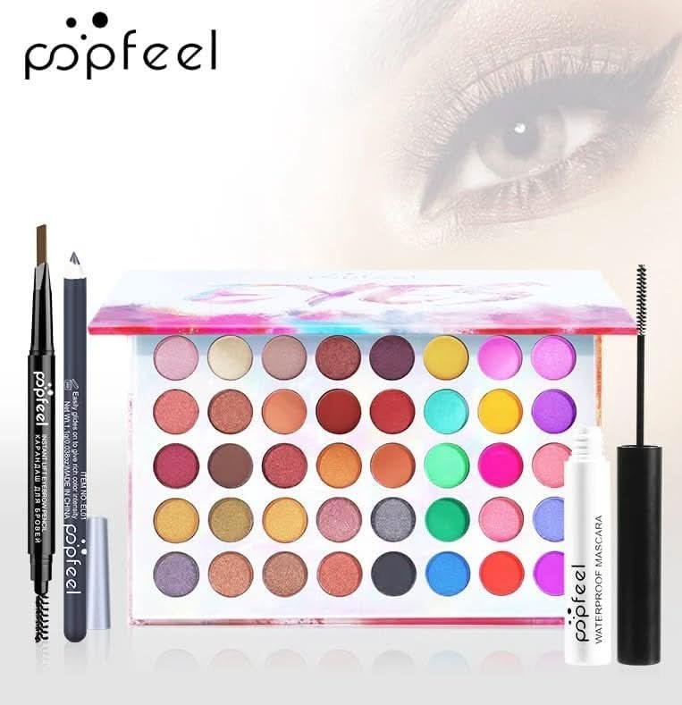 All in One Professional Makeup Kit 30 Piece Complete Set for Women & Girls | Eyes, Lips, Face & Brushes - Office Catch