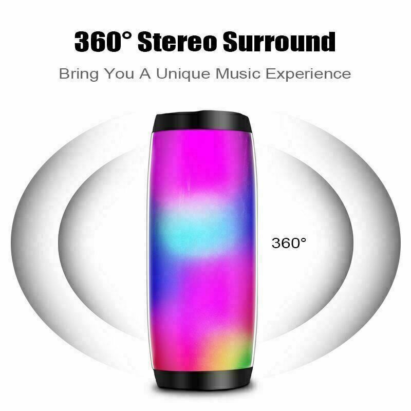 Black | LED Bluetooth Speaker Music Light Speaker with Radio - Office Catch