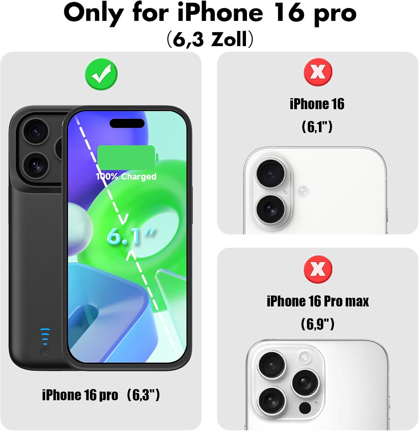 Case for iPhone 17 Pro Max with Built - in 5000mAh Battery & Foldable Stand Slim, Durable Charging Case - Office Catch