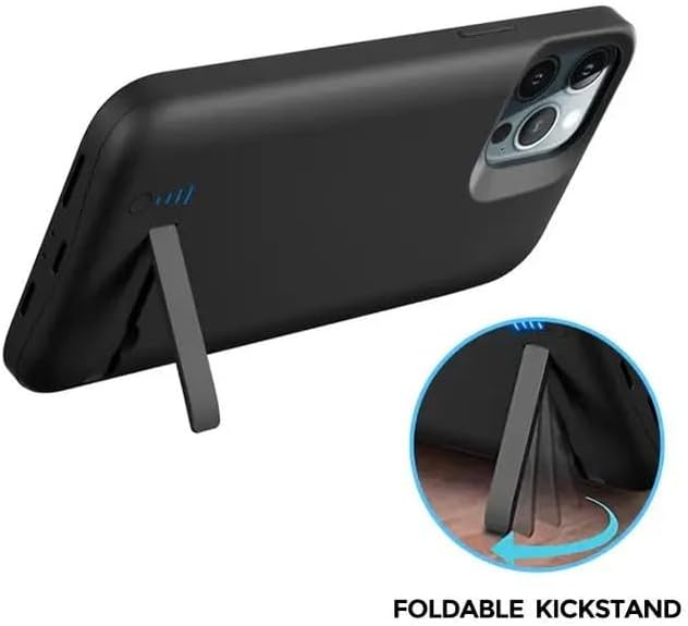 Case for iPhone 17 Pro Max with Built - in 5000mAh Battery & Foldable Stand Slim, Durable Charging Case - Office Catch