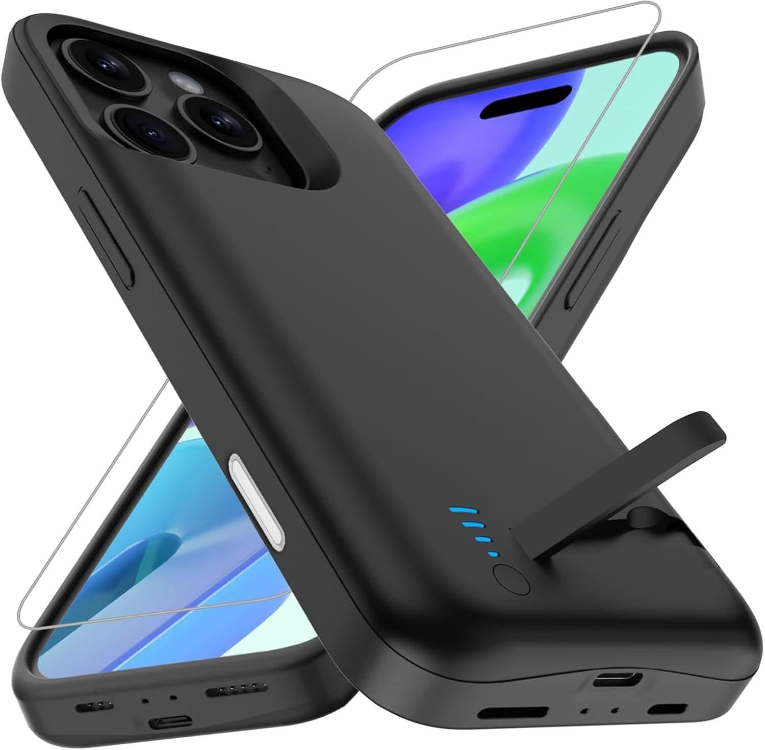 Case for iPhone 17 Pro with Built - in 5000mAh Battery & Foldable Stand – Slim and Durable Charging Case - Office Catch