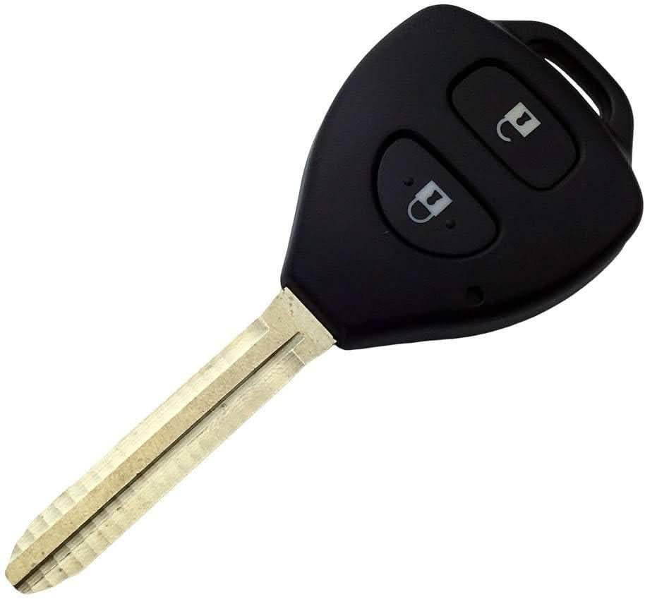 Compatible With Toyota Prado RAV4 Corolla Remote Car Key Blank Shell/Case Pack of 2 - Office Catch
