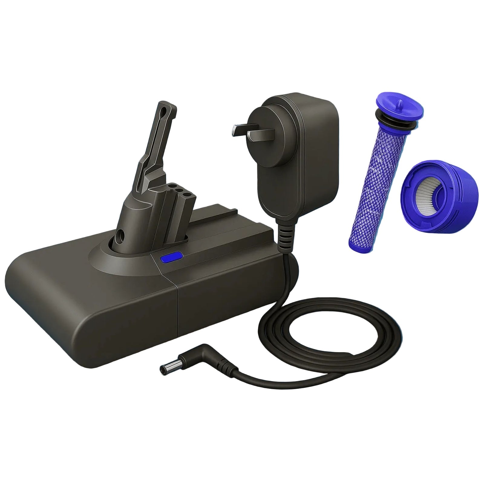 Dyson V8 Replacement Battery, Charger & Filters – Compatible with SV10/SV25/214730‑01/215866 – High-Capacity, Fast Charge Kit - Office Catch