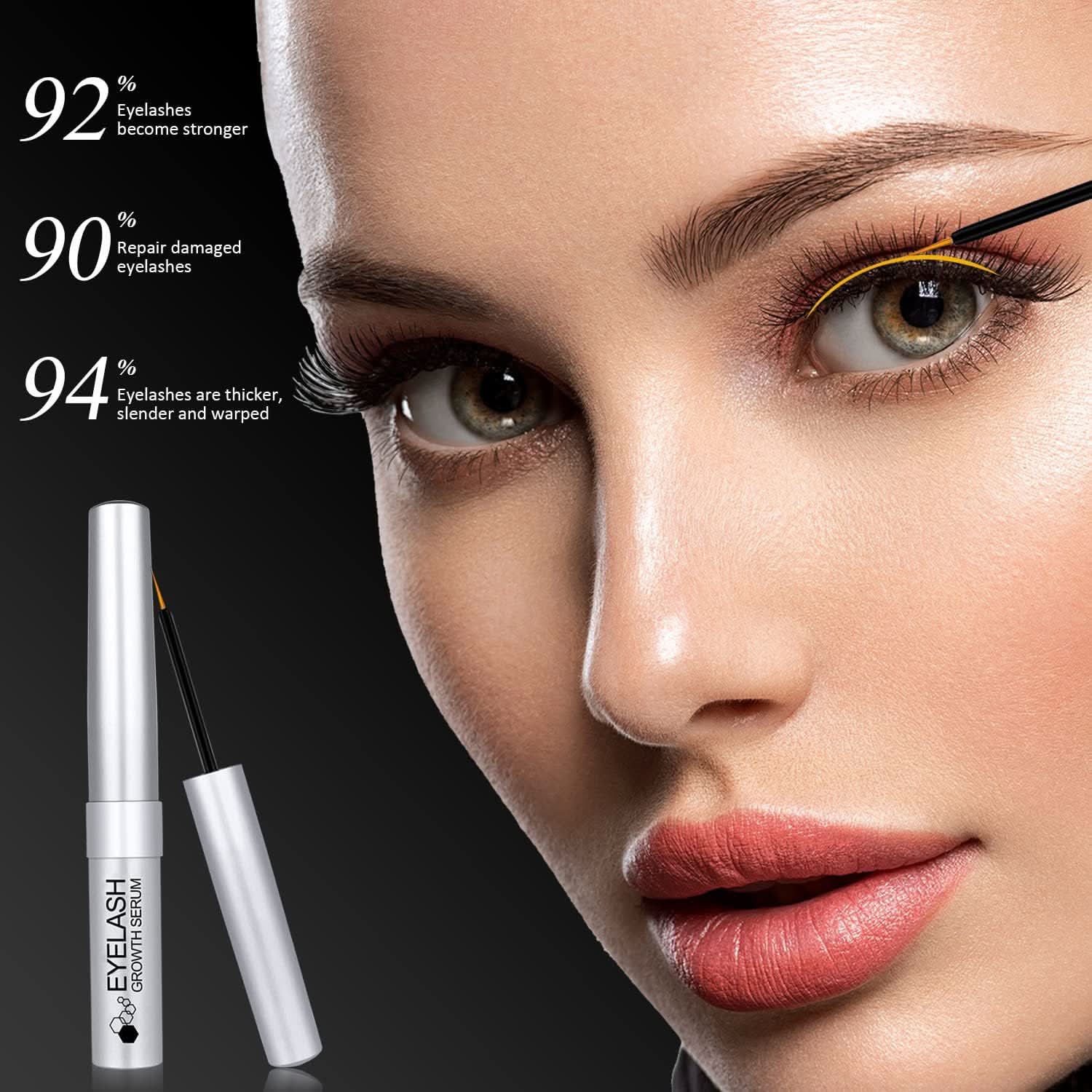 Eyelashes Enhancing Serum, Natural Formula Growth Serum, Results in 3 - 4 Weeks for Longer, Thicker, and Fuller Eyelashes. 5ML - Office Catch