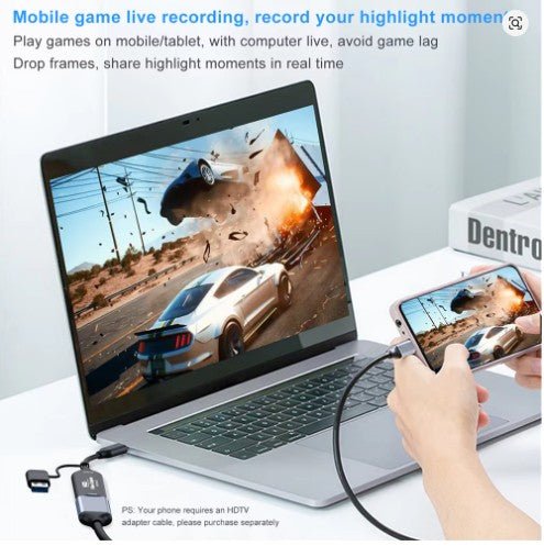 HDMI to USB Video Capture Card, USB 3.0 4K 60FPS Game Capture & Streaming Adapter - Office Catch