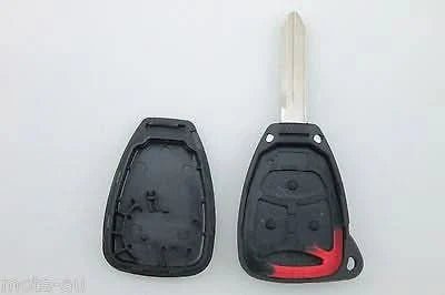 Jeep Grand Cherokee KK Key Shell Replacement – 3 - Button Remote Case with Blank Key Blade (2008–2012) - Office Catch