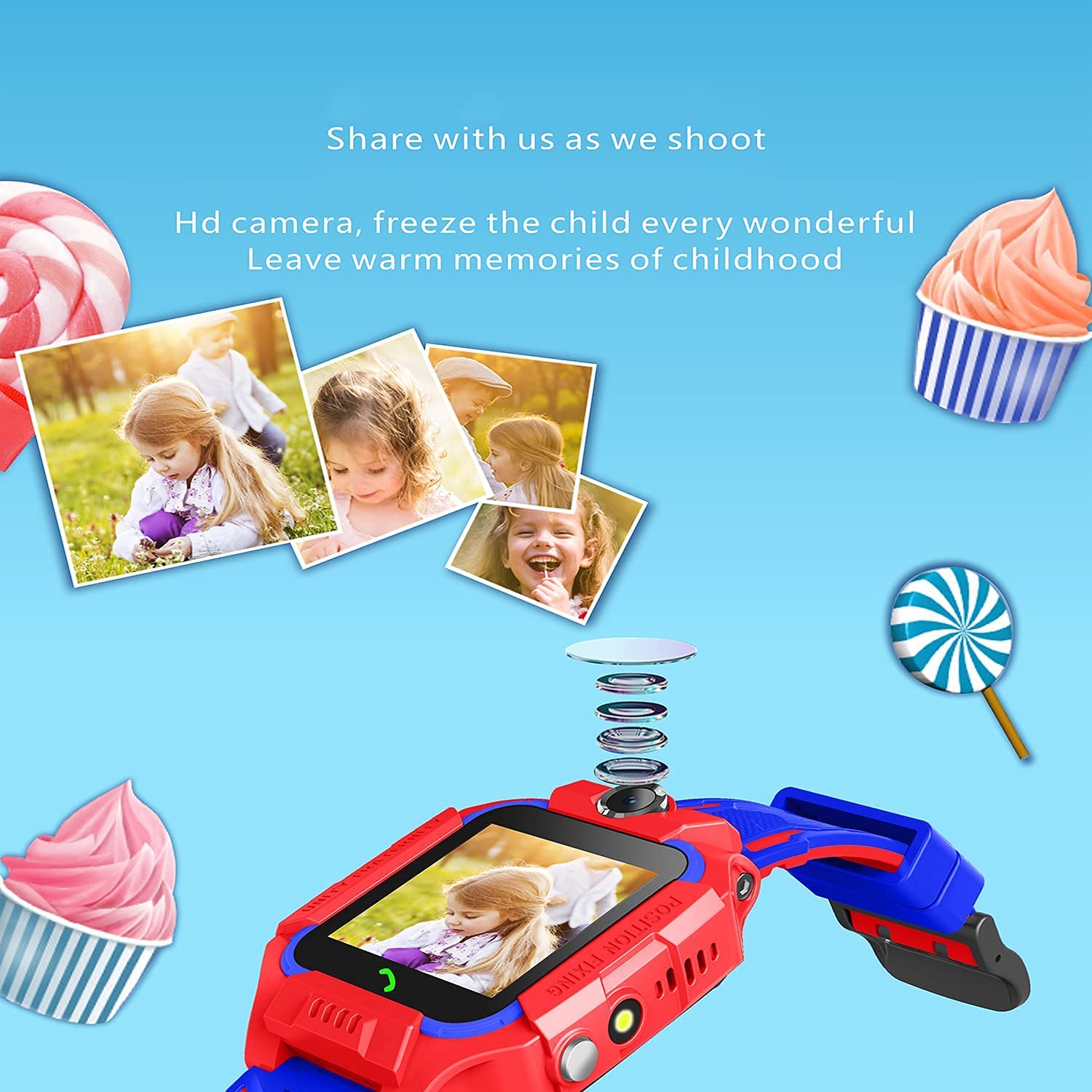 Kids Smart Watch with Camera & Fitness | Boys & Girls Gift | Sturdy Design Dual Color Unbreakable Design - Office Catch