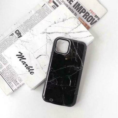 Marble Black For iPhone 11 Pro Battery Power Phone Case - Office Catch