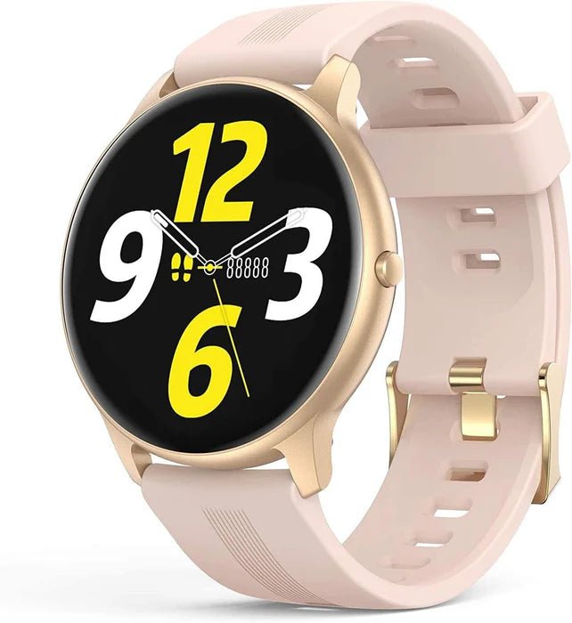 Pink Smart Watch for Women, Waterproof Fitness Smartwatch for Android & iOS IP68 Waterproof - Office Catch
