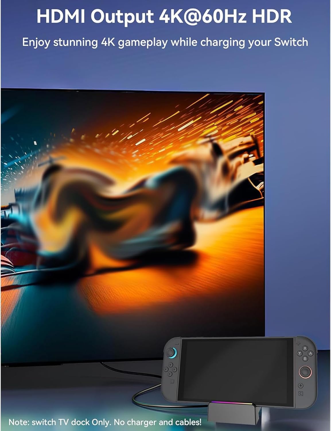 Portable TV Dock Station Compatible with Nintendo Switch 2 & 1 & OLED All, with 4K@60Hz HDMl OutputType C/USB Replacement - Office Catch