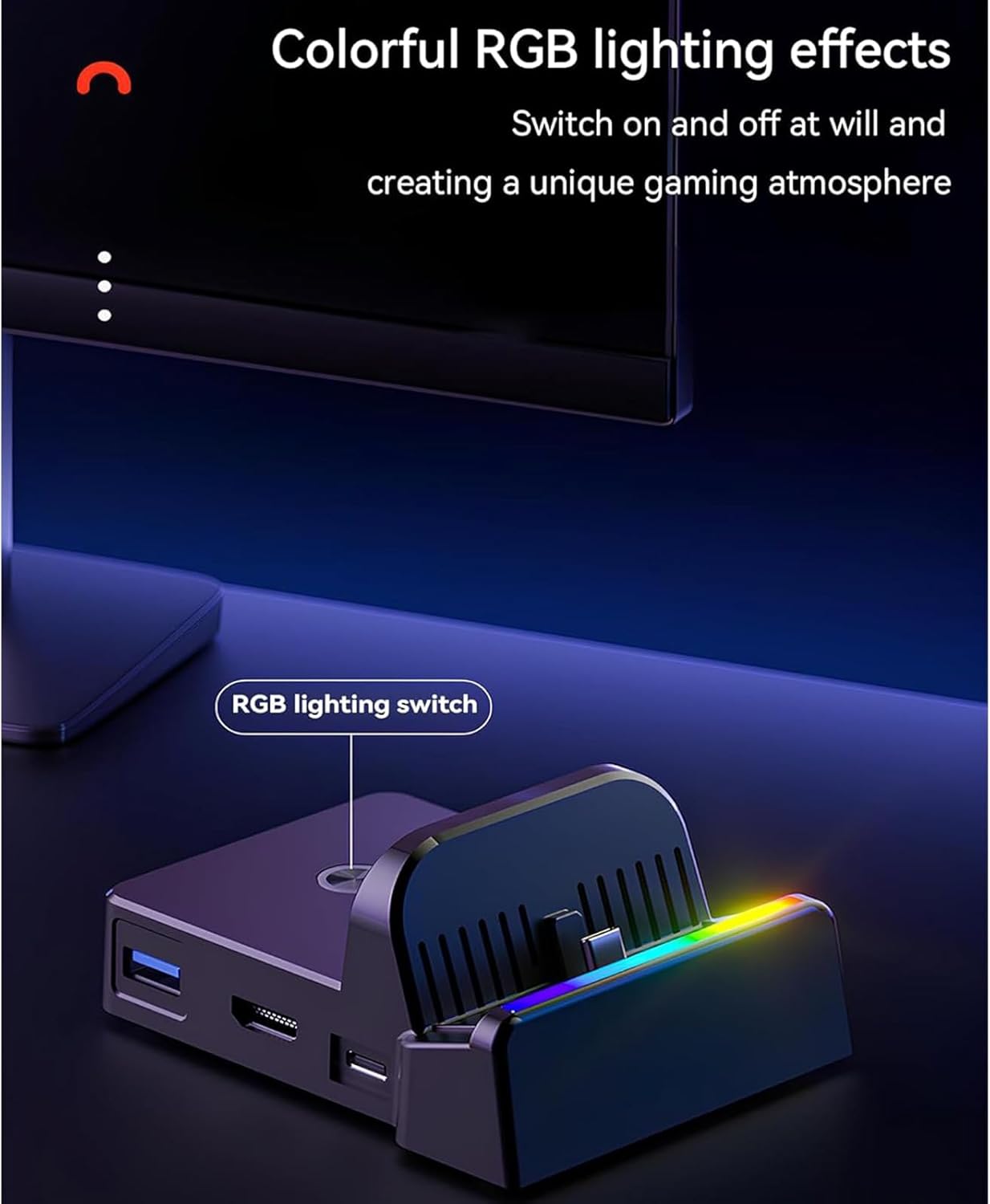 Portable TV Dock Station Compatible with Nintendo Switch 2 & 1 & OLED All, with 4K@60Hz HDMl OutputType C/USB Replacement - Office Catch