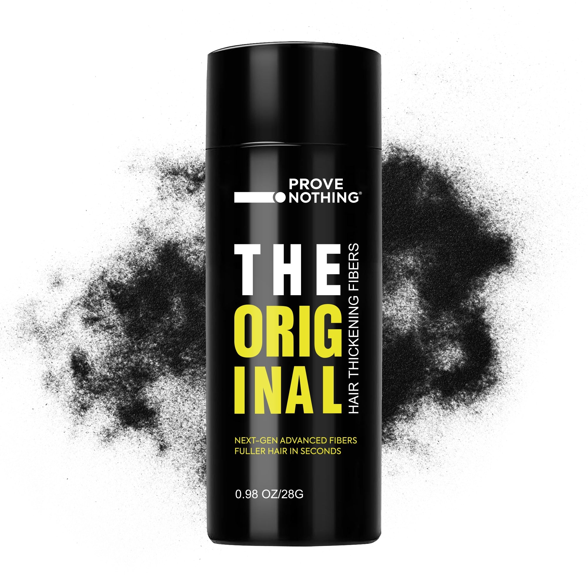 PROVE NOTHING Hair Fibres (28g) Instantly Fuller, Thicker Look Windproof & Sweatproof | Women and Men | Designed in Australia (BLACK) - Office Catch
