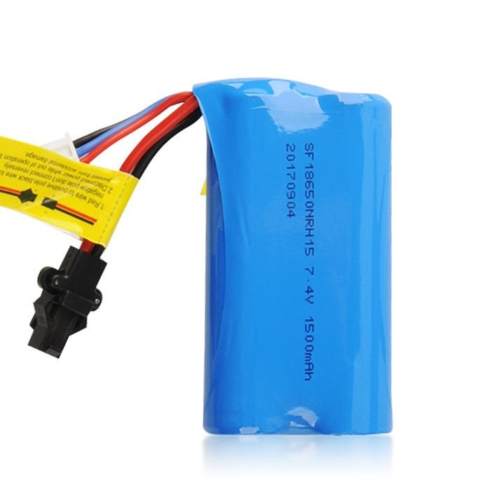 Rechargeable 18650 7.4V 1500mAh Li - ion Battery Pack with Deans Plug – Spare Battery for WLtoys RC Cars & Trucks - Office Catch
