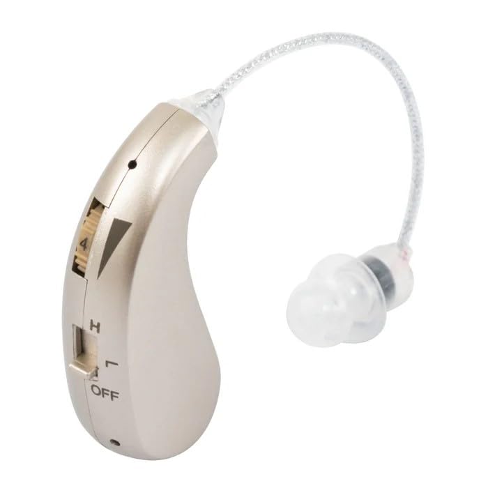 Rechargeable Digital Hearing Aid Behind The Ear | Sound Amplifier Invisible | Noise Reduction Chip - Office Catch