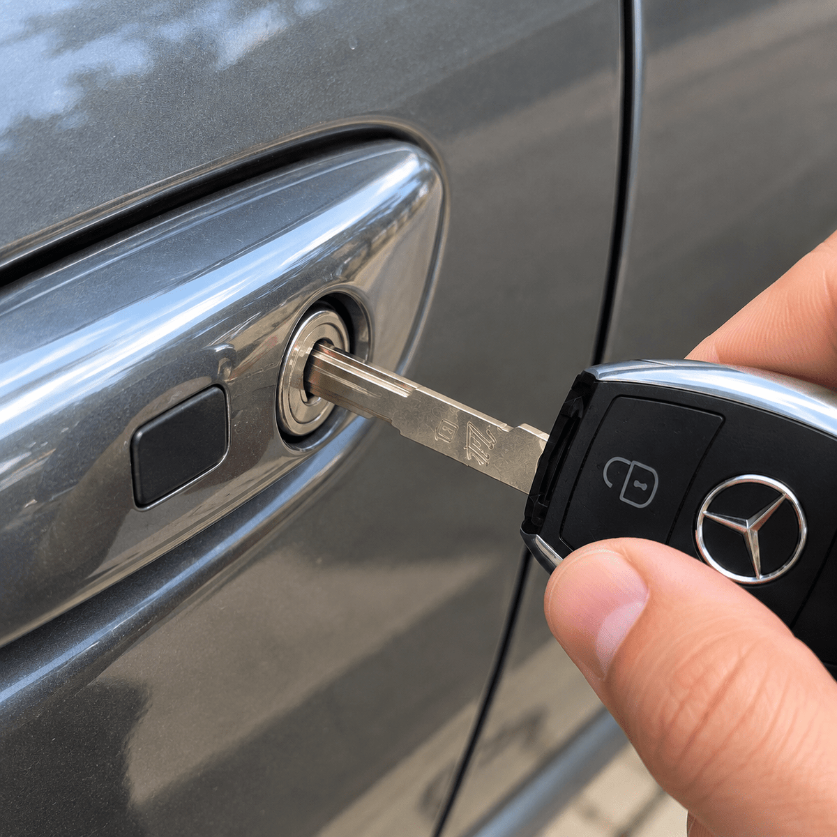 Remote Smart Key Uncut Blank Emergency Insert Small Key for Mercedes - Office Catch