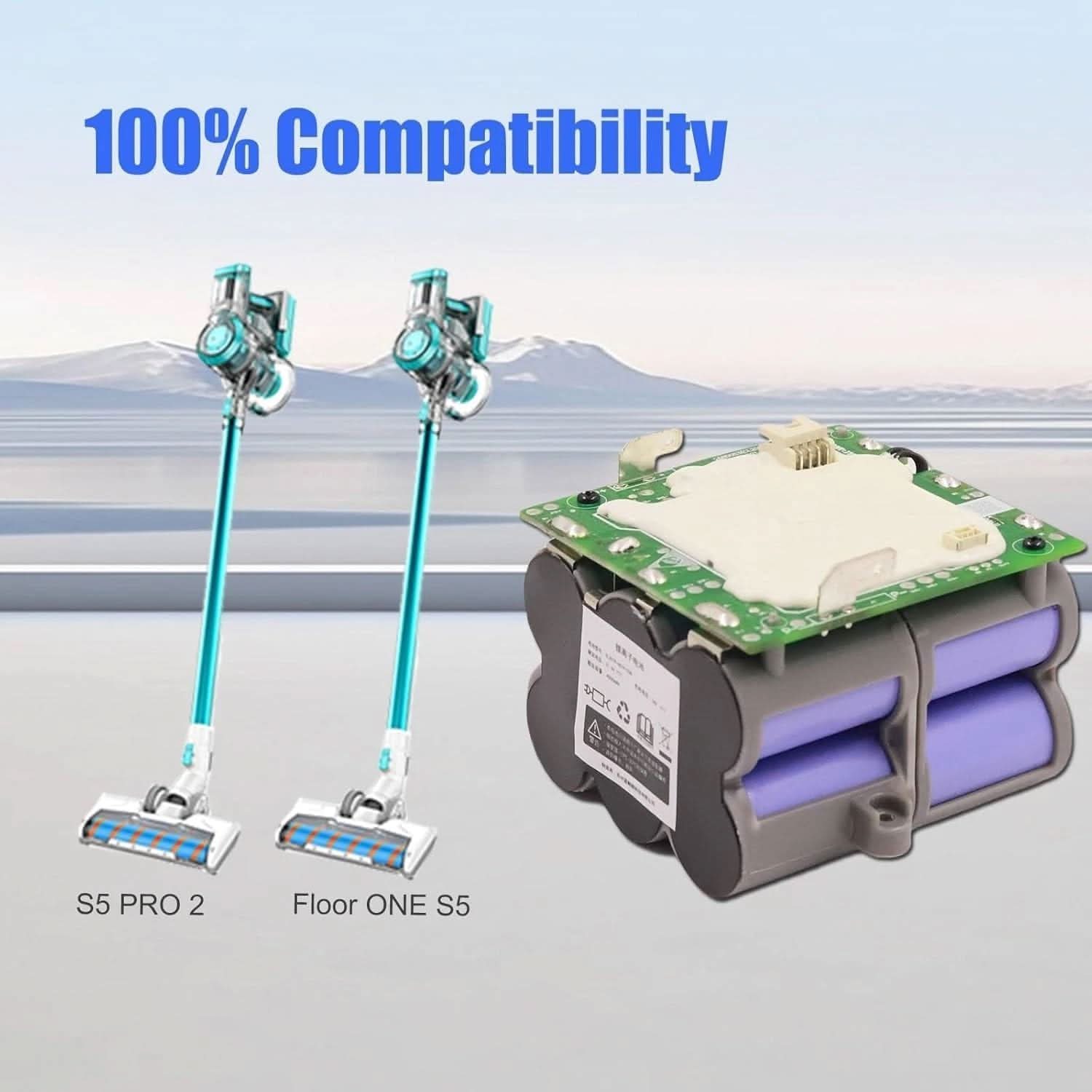 Replacement Battery for Tineco Floor ONE S5 / S5 Pro 2 21.6V 4000mAh High - Capacity Lithium - Ion Battery - Office Catch