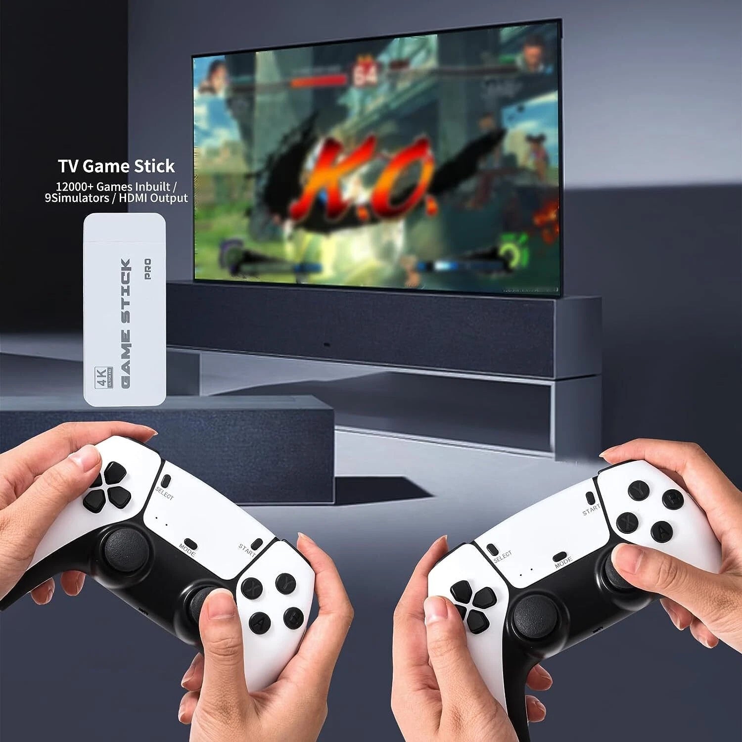 Retro Game Console 20,000+ Games | 64GB Plug & Play HDMI Console with 2 Wireless Controllers (1080p HD) - Office Catch