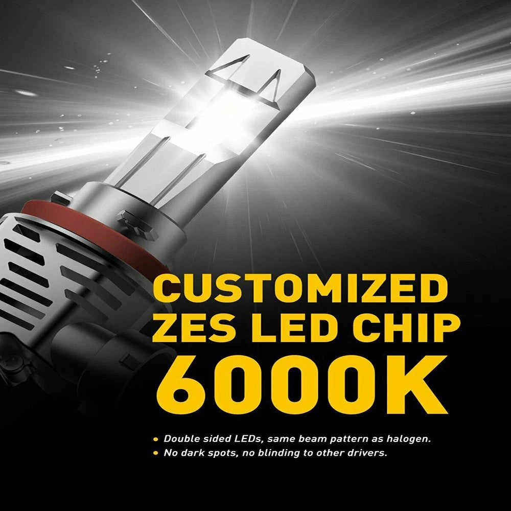 2PCS H8 H9 H11 LED Headlight Bulbs 6500K White | 32000LM High/Low Beam Globes – AUXITO