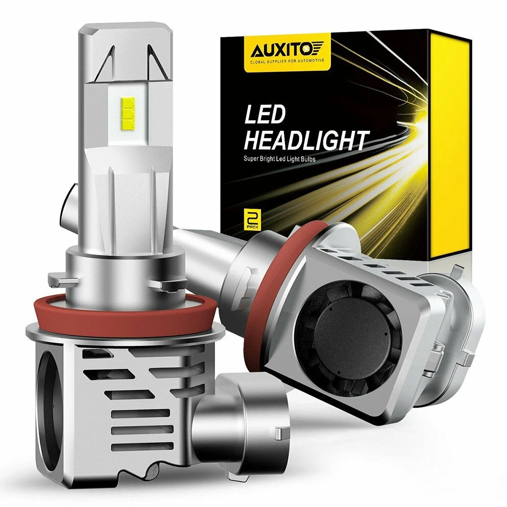 2PCS H8 H9 H11 LED Headlight Bulbs 6500K White | 32000LM High/Low Beam Globes – AUXITO