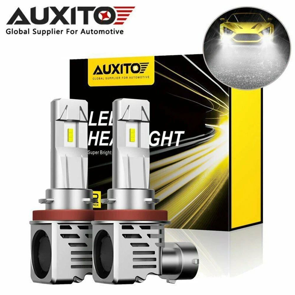 2PCS H8 H9 H11 LED Headlight Bulbs 6500K White | 32000LM High/Low Beam Globes – AUXITO