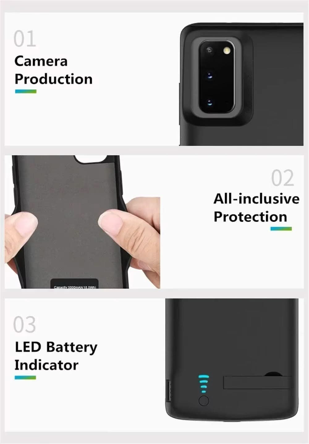 Samsung S24 Replacement Battery Case 5000mAh - Office Catch