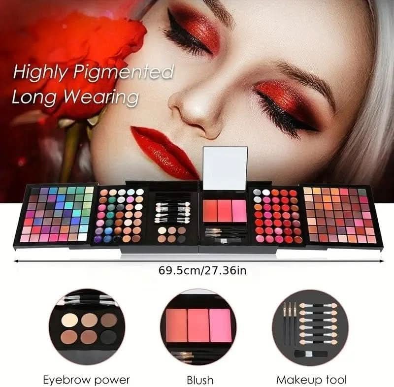 TAVICE 177 - Color Professional Makeup Kit Eyeshadow Palette with Blush, Lip Gloss, Concealer & Eyebrow Powder - Office Catch