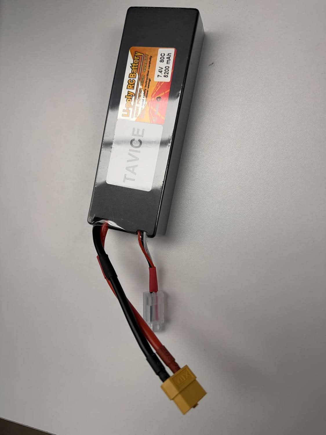 TAVICE 2 Pack 2S LiPo Battery 7.4V 5200mAh 80C Hard Case with T Connector Compatible with RC Cars, Trucks & Vehicles - Office Catch