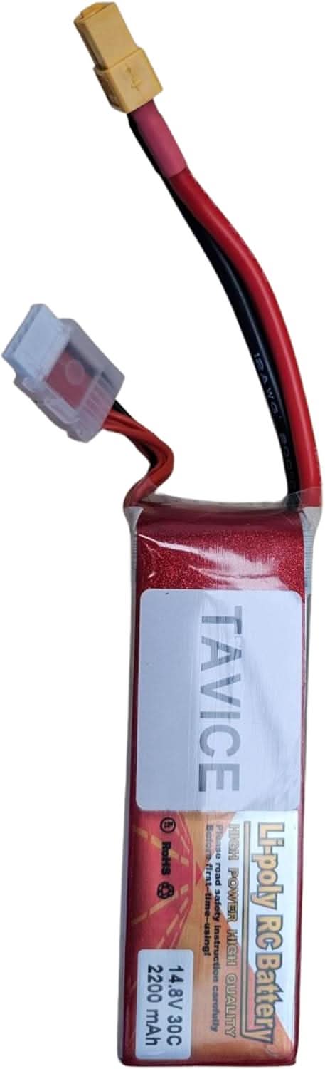 TAVICE 2 Pack 4S LiPo Battery 14.8V 2200mAh 30C with XT60 Connector Compatible with RC Airplane, Car, Truck & Boat - Office Catch
