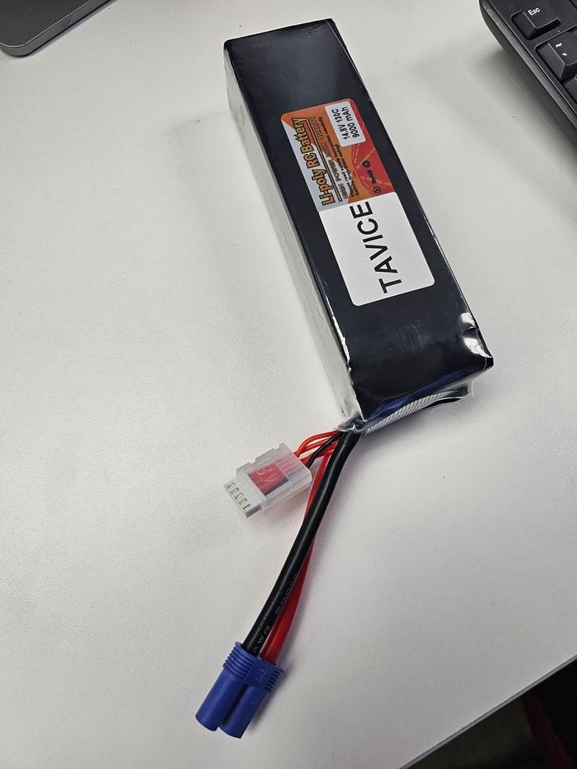 TAVICE 2 Pack 4S LiPo Battery 14.8V 9000mAh 130C with EC5 Connector Compatible with RC Car, Airplane, Jet & Helicopter - Office Catch