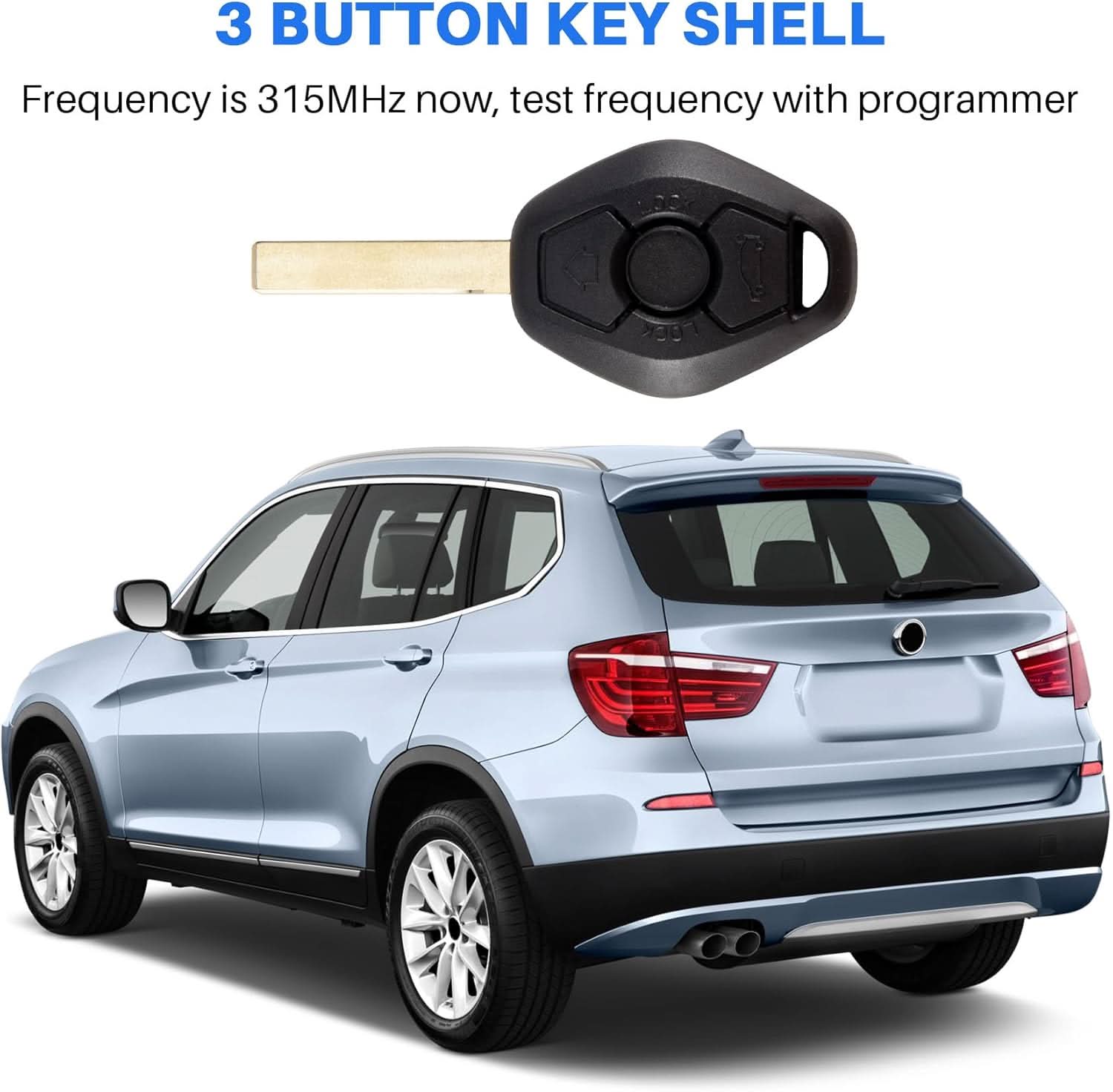TAVICE 2 PACK BMW 3 Button Compatible Complete Remote Key For E31 E32 E34 E36 E38 E39 E46 Z3 - Office Catch
