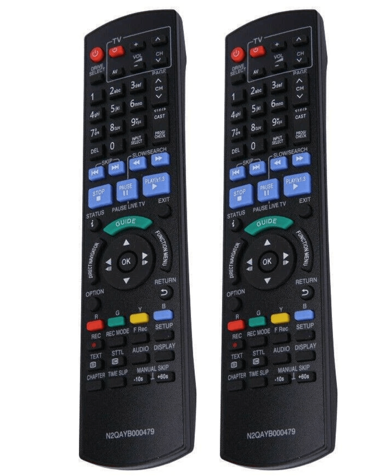 TAVICE 2 PACK For PANASONIC Replacement Remote Control TV DVD Blue Ray DMP - BD75 DMP - BD755 IR6 - Office Catch