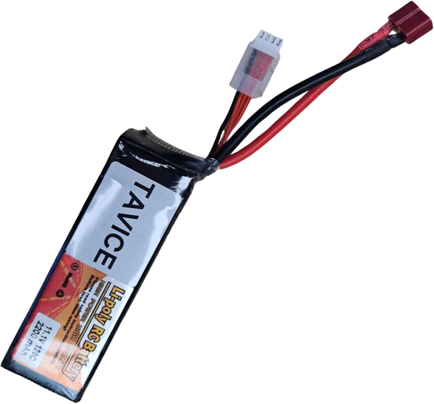 TAVICE 2 Pack Replacement 3S LiPo Battery 11.1V 120C 2200mAh with Deans Connector Compatible with RC Cars, Trucks & Airplanes - Office Catch