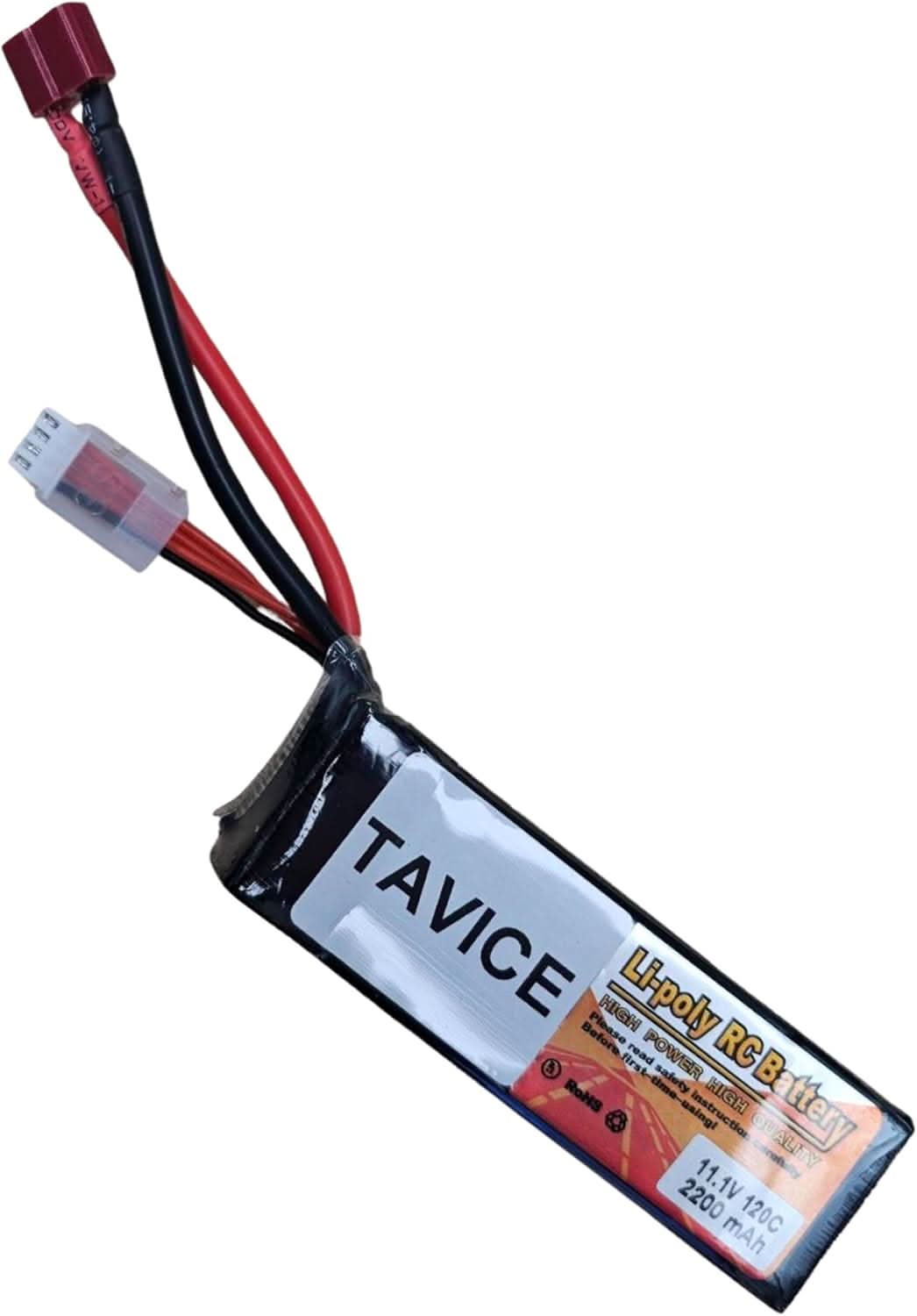 TAVICE 2 Pack Replacement 3S LiPo Battery 11.1V 120C 2200mAh with Deans Connector Compatible with RC Cars, Trucks & Airplanes - Office Catch