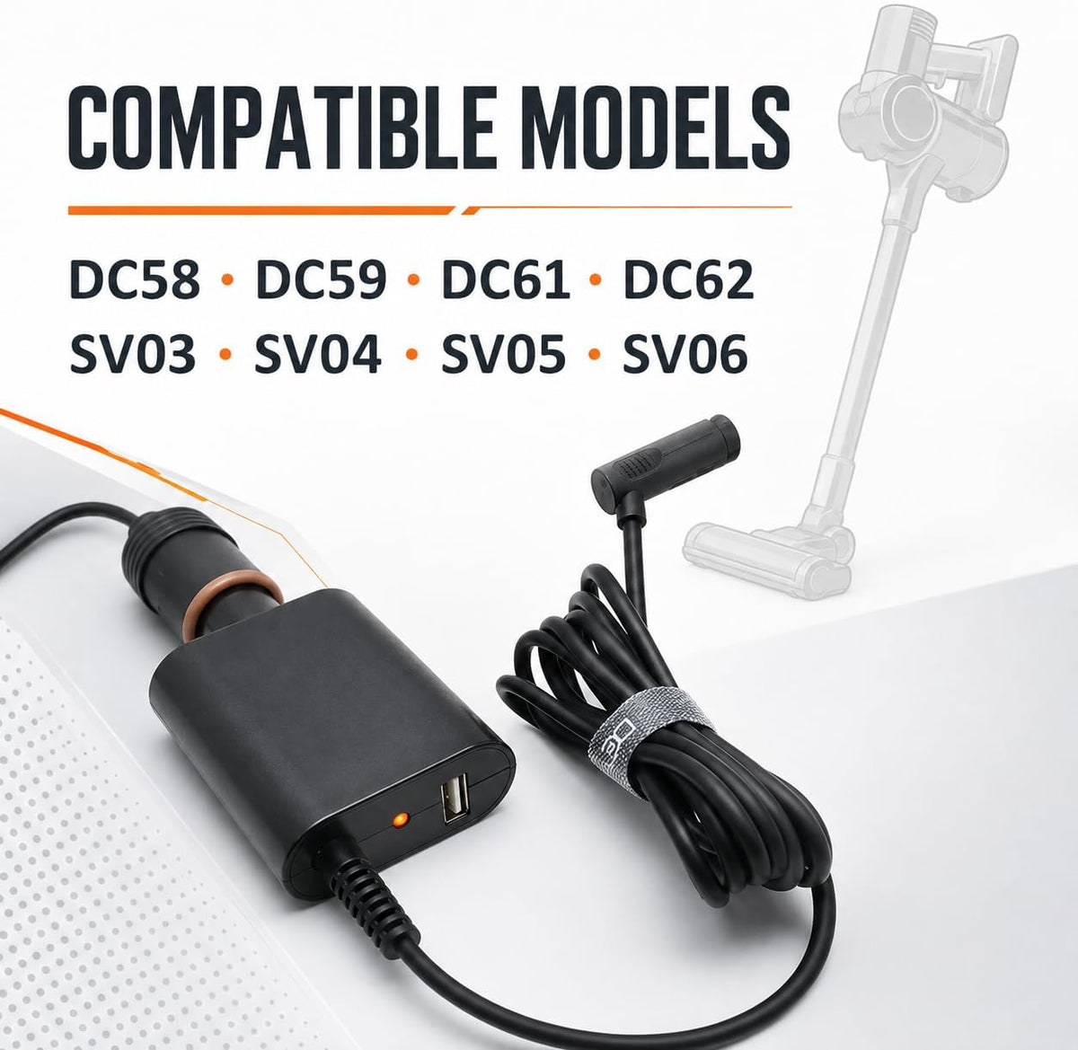 TAVICE 35W Car Charger Power Adapter Compatible with Dyson DC58 DC59 DC61 DC62 SV03 SV04 SV05 SV06 Vacuum Cleaners 12V/24V - Office Catch