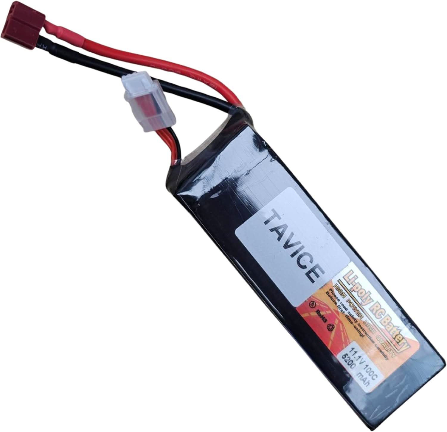 TAVICE 3S LiPo Battery 11.1V 5200mAh 100C with Deans Connector Compatible with RC Cars, Airplanes & Boats - Office Catch