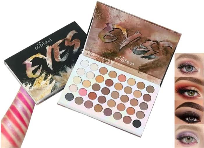 TAVICE 40 - Color Eyeshadow Palette Earth Tone Matte & Shimmer Shades with Contour, Professional Eye Makeup - Office Catch