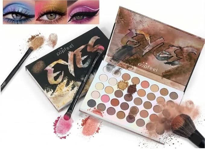 TAVICE 40 - Color Eyeshadow Palette Earth Tone Matte & Shimmer Shades with Contour, Professional Eye Makeup - Office Catch
