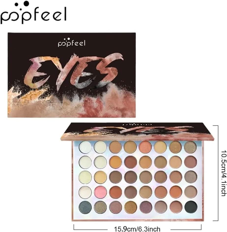 TAVICE 40 - Color Eyeshadow Palette Earth Tone Matte & Shimmer Shades with Contour, Professional Eye Makeup - Office Catch