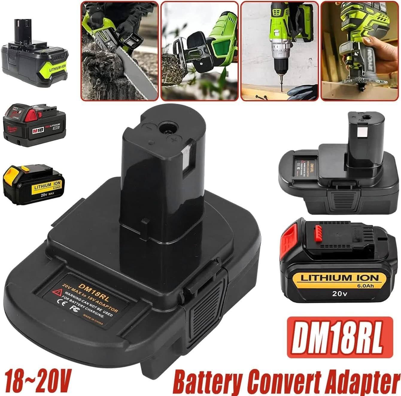 TAVICE Battery Adapter BPS18RL Compatible with Black+Decker, Porter Cable & Stanley 20V Batteries to Ryobi 18V ONE+ Tools Converter Adapter (Battery Not Included) - Office Catch